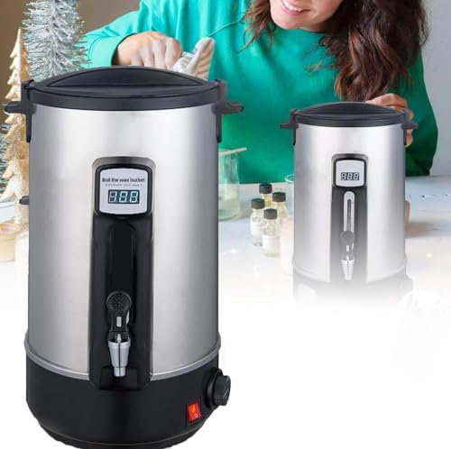 FnnEmg DIY Candle Making Kit Candle Making Pouring Pot with Wax Melter Electric Hot Plate,Wax Melter for Candle Making Spoon Candle Making Supplies for Adults and Beginners Pouring Spout Design-12L