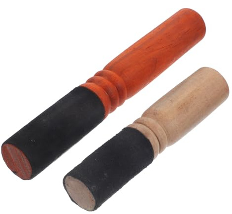 ibasenice Varillas de Madera para Cuenco Tibetano de Sonido Budista, Fácil de Sujetar, Pack de 2 Piezas para Meditación en Cocina o Habitación