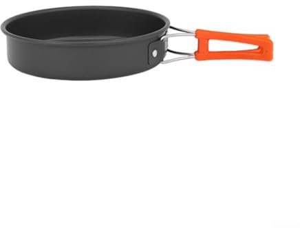 Antihaftbeschichtete Campingpfanne, 2–3 Personen, Camping, faltbar, Antihaft-Pfanne, Aluminiumoxid-Kochpfanne, für Outdoor-Camping, Wandern, Picknick (groß)
