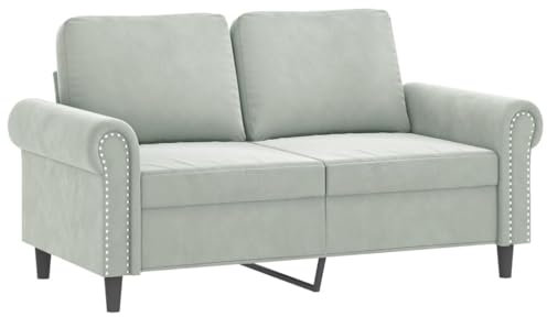 HEFZGDB 3-TLG. Sofagarnitur mit Kissen Hellgrau Samt Sessel Schlafzimmer Mini Sofa Sessel Wohnzimmer Sofa Chair für Wohnbereich Schlafzimmer Empfangsraum Aufenthaltsraum