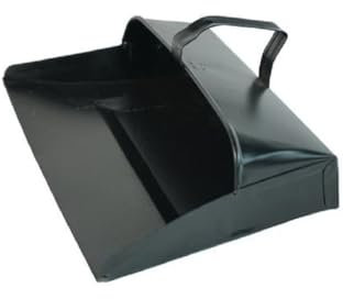 STRONG METAL DUSTPAN AND BRUSH SET SOFT BRUSH BLACK DUST ASH PAN INDOOR & OUTDOOR UK (Metal Dustpan Only)