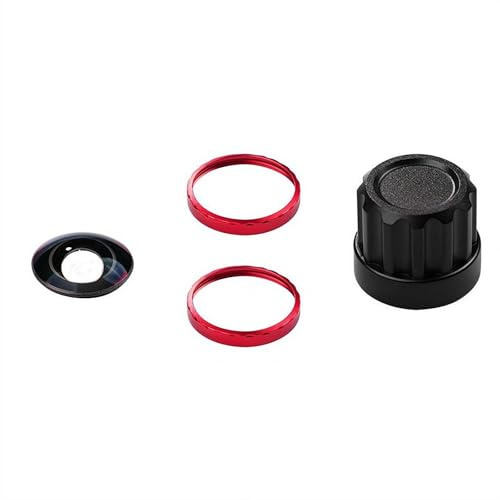 Kit de repuesto para Insta360 X5 con herramienta de intercambio de lentes DIY y anillos multicolor - Juego de lentes ópticos HD para cámara de 360 grados (anillo rojo juego individual)