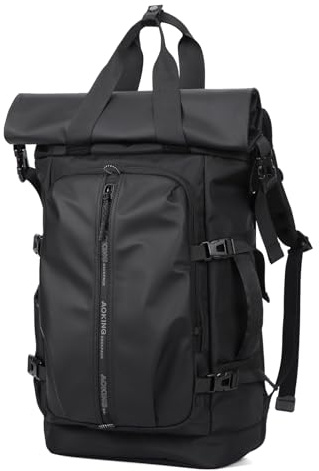 UMydeal Sac à dos rolltop，Sacs Imperméables pour Hommes et Femmes, Avec Compartiment pour Ordinateur Portable 15,6 Pouces, Pliable, Parfait pour les Sorties, les Loisirs et les Voyages