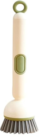 Washing Up Brush with Liquid Dispenser, Soap Dispensing Dish Brush for Effortless Kitchen Cleaning, Rotatable Head for Pots and Hard-to-Reach Areas, Ergonomic Design for Comfortable Use