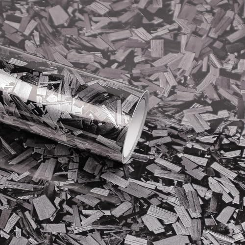 Lypumso Forged Carbon Folie Grau Glänzend 30 x 150 cm, Auto Schutzfolie Selbstklebend mit Luftkanal Technologie, für den Innen und Außen Schutz von Autos, Motorrädern und Fahrrädern