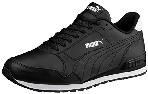 PUMA Unisex ST Runner v2 Full L Low-Top Trainer, Puma Black-Puma Black-Puma White, 37 EU