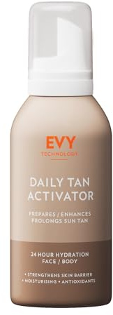 EVY Tan Activator - Epsiline Technologie - Melanin-Booster für langanhaltende, gesunde, natürliche Bräune. Parfümfrei, vegan