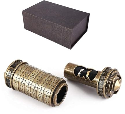 Hztyyier Code Cryptex, Brief Passwort Ringverschluss für Valentinstag Geburtstagsgeschenk mit Ringen