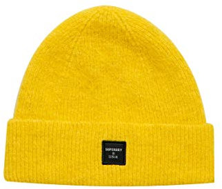 Superdry Womens SUPER LUX Beanie Hat, Staten Yellow, OS