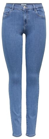 ONLY Damen Onlrain Life Reg Skinny DNM Noos Jeans, Medium Blue Denim, M / 30L EU