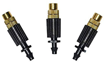 Arrosage de jardinage Irrigation Brumage en laiton Brume Buse laiton Tuyaux de tuyau de tuyau d'eau Vaporiser au jardin Système d'atomisation de jardin Arrosage à la fraise 5pcs