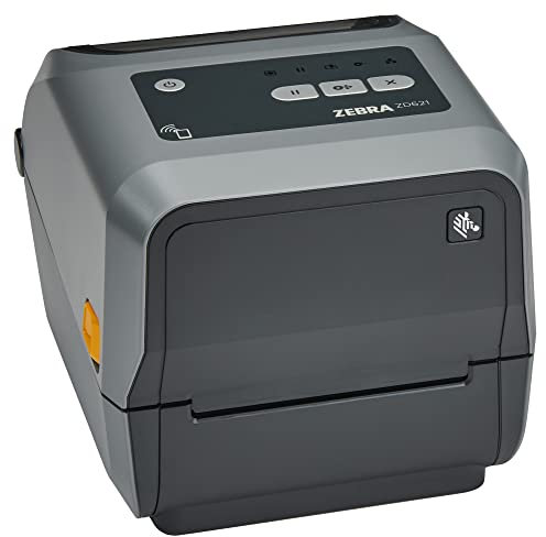 Zebra ZD621t Drucker mit Abreißkante - 300 DPI - Thermodirekt, Thermotransfer - 108 mm max. Druckbreite, BTLE, LAN, seriell (RS-232), USB, USB-Host Schnittstellen (ZD6A043-30EF00EZ), grau/schwarz