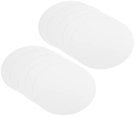 PATIKIL 50pcs Carton Papier Rond à Dessin 250g/m², 21cm Papier Cartonné Circles Tranches, Papiers Kraft Cartonnette pour Fête Décoration Bricolage Artisanat Arts Peinture Écriture, Blanc