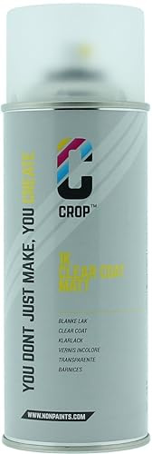 CROP 1K Klarlack Spraydose Matt 400ml - UV-Schutz & wetterfestes Profi-Finish - Sprühlack für Autolack, Glas & Außenbereich - Schnell trocknend & einfach aufzutragen