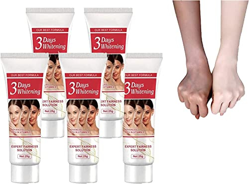 3 Tage Kojisäure-Whitening Feuchtigkeitscreme, dunkle Fleckenkorrekturcreme, Hautaufhellungscreme für dunkle Haut, Hautbleichcreme für empfindliche Gesichts- und Körperbereiche (5 Stück)