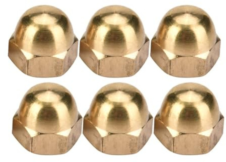 Messing-Hutmuttern-Set Gewölbte Messing-Hutmuttern Silikon-Dichtungswerkzeug Kopfkappe Sechskantmuttern-Set Fahrzeugbefestigungen (M8 (10 Stück))