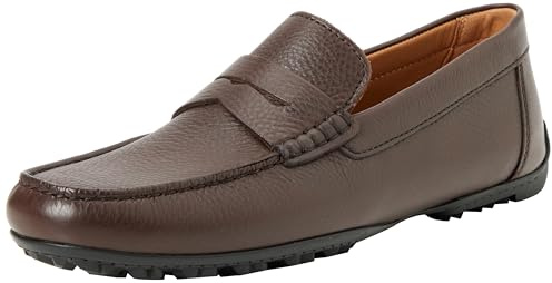 Geox U Kosmopolis + Grip, Mocasin Hombre, marrón Oscuro, 42.5 EU