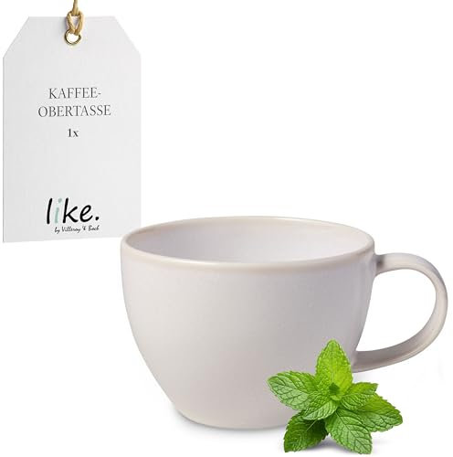 Villeroy & Boch like. by Crafted Cotton, porcelana premium, taza de café, apta para lavavajillas, apta para microondas, taza con asa, taza de té, taza para bebidas calientes