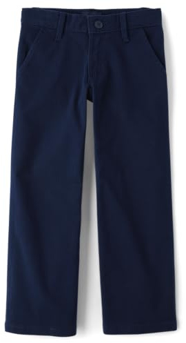 The Children's Place,Girls,Uniform Wide Leg Chino Pants,Tidal,14