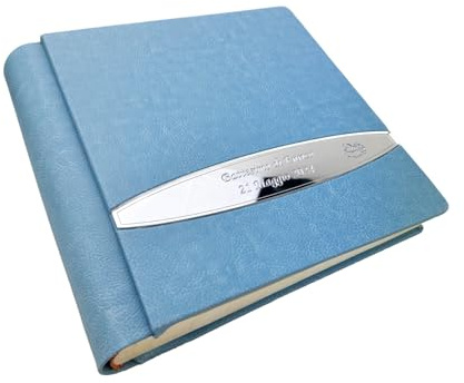 Album Fotografico Artigianale -Cristel Specchio- in similpelle pregiata, con inserto in Plexiglass Personalizzabile,classico con velina,Matrimonio,Compleanno,Regalo,Wedding,Anniversario