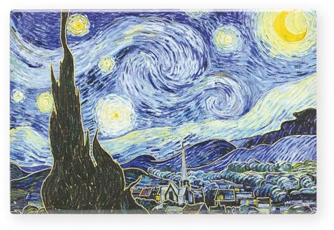 Art of Arora 2922 The Starry Night by Vincent Van Gogh Ceramic Tile Picture Plaque Wall Art, 20 x 30cm