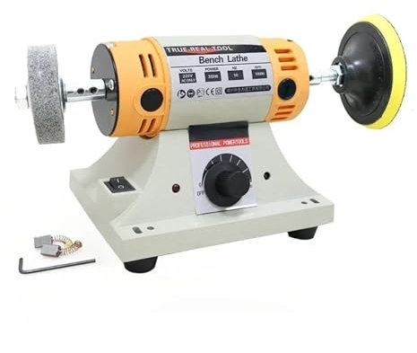YQVEOT Smerigliatrice da Banco Piccola smerigliatrice da Tavolo Multifunzionale, Lavorazione del Legno con Cera di di Giada, utensile for molatura elettrica for lucidatrice for Intaglio e Taglio(B)