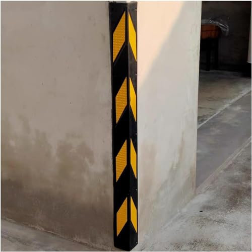 CVQJL Kantenschutz, Gummipoller für Lagerhallen, reflektierende Eckschützer für Werkstätten und Erdgeschossgaragen, 1 cm dick (2 Stück – 150 cm)