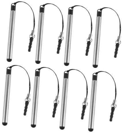 jojofuny Portable Retractable Stylus Pen for Touchscreens Lightweight Mini Capacitive Pen with Precision Fine Rod for Phones Tablets Navigation Devices Universal Compact Design 8 Pack