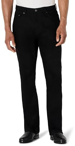 Amazon Essentials Jeans Bootcut Leggermente Elasticizzati Vestibilità Dritta Uomo, Nero, 34W / 30L