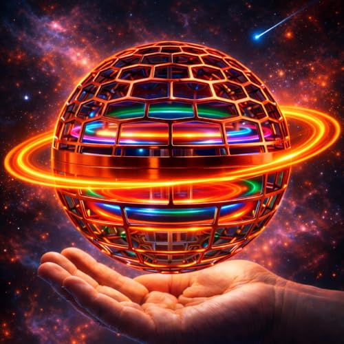LumiFly 360 Boule volante Lumineuse boomerang Jouet enfant Intérieur Extérieur Garçon Fille Cadeau 6-12 ans Style fly ball drone enfant helicoptere telecommande avion télécommandé hand spinner volant