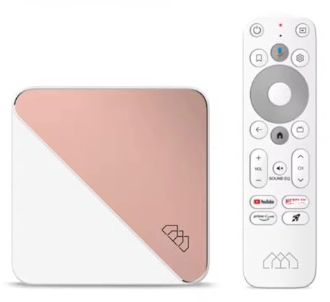 2025 New Android 14 TV Box R 4K Plus Smart TV Box, 4GB RAM 32GB Storage, WiFi 6, BT5.0, Voice Remote, Dolby Audio & 4K Streaming