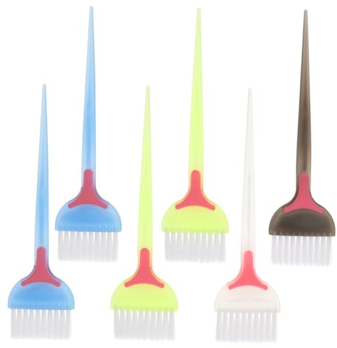 Healifty 6 pezzi Pennelli Tintura Capelli Professionali Spazzole Miste per Colorazione e Schiariture Fai da Te Accessori Parrucchiere Resistenti e Leggeri per Salone e Uso Domestico