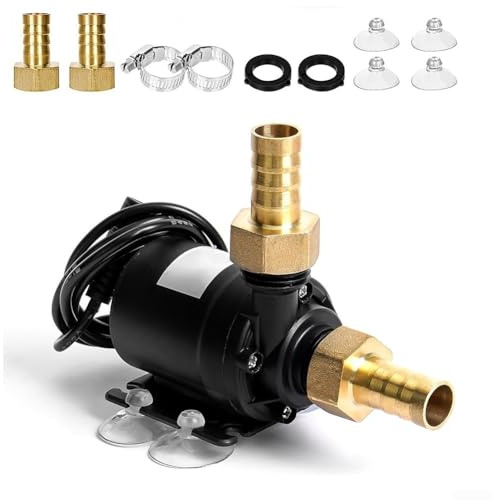 Pompe submersible sans balais DC 12 24 V avec débit 800 l/h pour bassin, fontaine, aquarium, économie d'énergie et faible bruit (12 V)