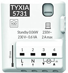 Delta Dore Récepteur sans fil Tyxia 5731 pour brise soleil orientable, store vénitien et store banne - Centralisation | store connecté | programmation - 6351412