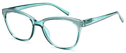 NEW VISION Läsglasögon för kvinnor, blåljusglasögon, läsglasögon, UV400, anti-blå ljusglasögon för män och kvinnor, NV1157, Tiffany, 3.00 Diottrie