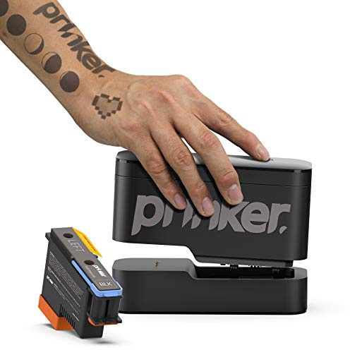 PRINKER. COLOR YOUR WAY temporäre tattoo device-gehäuse für ihr sofort temporäre tattoos mit premium-kosmetik black ink - kompatibel w / ios & android-geräte (schwarz)