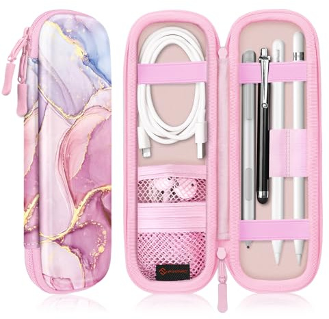 Fintie Hülle für Apple Pencil Pro/ (USB-C) & Apple Pencil 2/1 Generation | Elastischer Stifthalter mit Gummiband, Abnehmbare Stylus-Tasche, Stifttasche für iPad-Hüllen