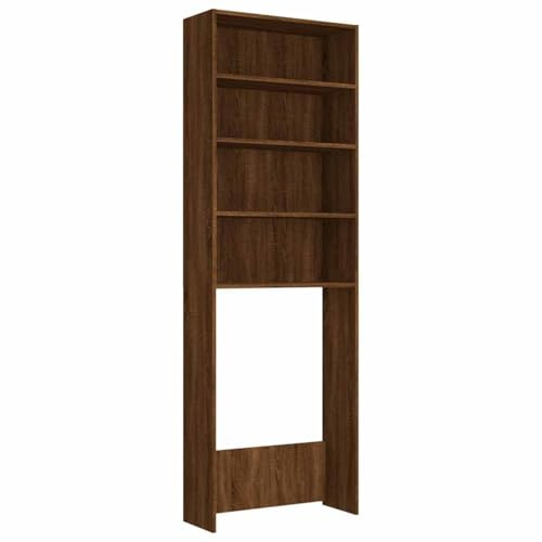 vidaXL Waschmaschinenschrank, Badschrank mit viel Stauraum, Hochschrank für Badezimmer Waschmaschine, Trocknerschrank Schrank Regal, Braun Eichen-Optik