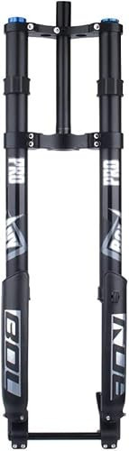 ZECHAO 26 27,5 29-Zoll-Fahrradgabel, 5,0-Reifenhub 160 mm Downhill-MTB-Luftgabel 15 x 150 mm Doppelschulter-Umgekehrte Vorderradgabel Einstellbarer Rückprall Fahrrad Federgabel