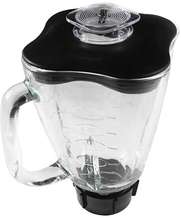 HQRP Glass Jar Set Replacement Compatible with Oster Osterizer Blender, 004954-011-090 014709-156-000 004902-003-NP0 084036000000, 1.75L Pitcher, 0.46 Gallon Capacity