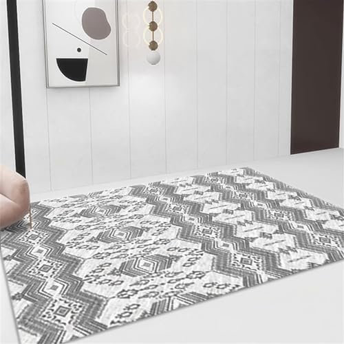 Teppich Babyzimmer Teppich Jungen Verschwommenes Gefaltetes Streifen-Retro-Muster 120X200Cm Teppich rutschfest Grau