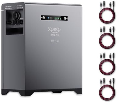 Intelligenter Balkonkraftwerkspeicher XORO SOLAR SPS 2150 mit WLAN-Modul, 2016 Wh Kapazität, App-Steuerung, für Innen- und Außenbereich (IP65), inkl. Zubehör