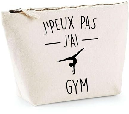 Planetee Trousse Gym J'peux Pas - Pochette Toilette Maquillage Idée Sac Cadeau