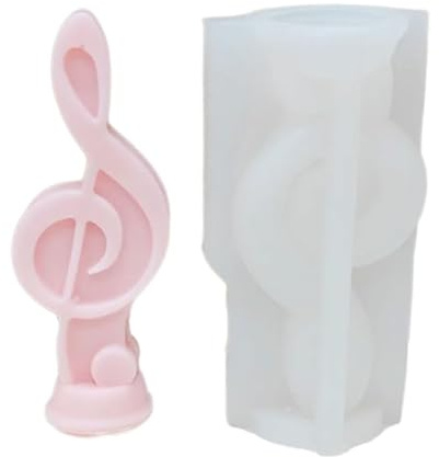 Stampi in Silicone a Forma di Nota Musicale per Candele Fatte a Mano, Sapone Fai da Te, Fusione e Resina
