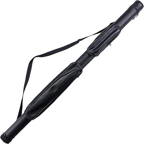 Merichealy Billard Queue Tasche Billard-Queue-Tasche, Billard-Queue-Tragetasche, 3/4 Queue-Hüllen, PU-Leder-Billard-Queue-Tragetasche mit verstellbarem Riemen-114cm