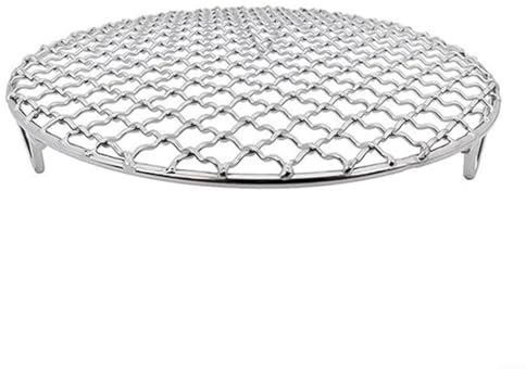 QCKNKMGG Wiederverwendbare Grillnetze, Grill, Runder Grillrost aus Edelstahl, Netzmatte for Camping, Grill, Picknick im Freien, Werkzeug, Holzkohle, Elektro-/Gasgrill im Freien(D25cm)