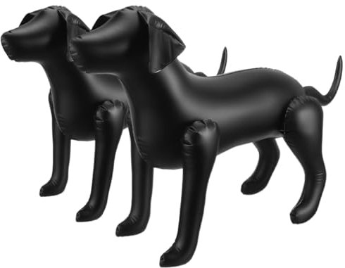 Abaodam 2stücke Pvc Luftgefüllte Hunde Mannequins Realistische Deko Für Zuhause Fotorequisiten Und Junge Mädchen Lifelike Haustier Begleiter Für Verschiedene Anlässe