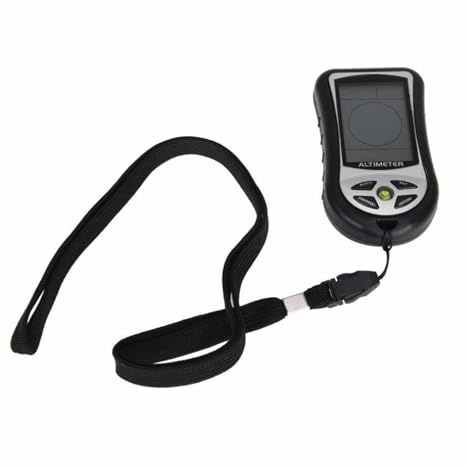 Digital Altimeter | Multifunction Handheld Temperature Gauge Barometer Compass,Portable Device with Backlight, Weather Forecast, Time Clock for Hiking, Mountaineering