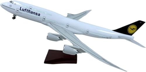 Generisch Lufthansa Boeing 747-8 Flugzeugmodell, 1:160 Maßstab, mit Standfuß, Sammlerstück, Weiß