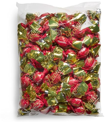 Leone dal 1857 - Sacchetto Ricarica con Boule Assortite - Gelatine Gourmet alla Fragola Ricoperte di Cioccolato Fondente al 70% - Senza Glutine - Sacchetto da 500gr
